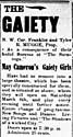London Gaiety Company The Gaiety 3 24 1897